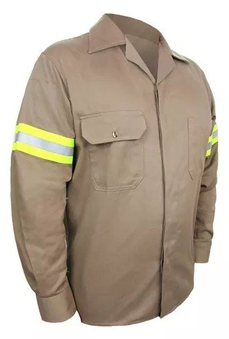 CAMISOLA MANGA LARGA GABARDINA 100% ALGODÓN KAKI